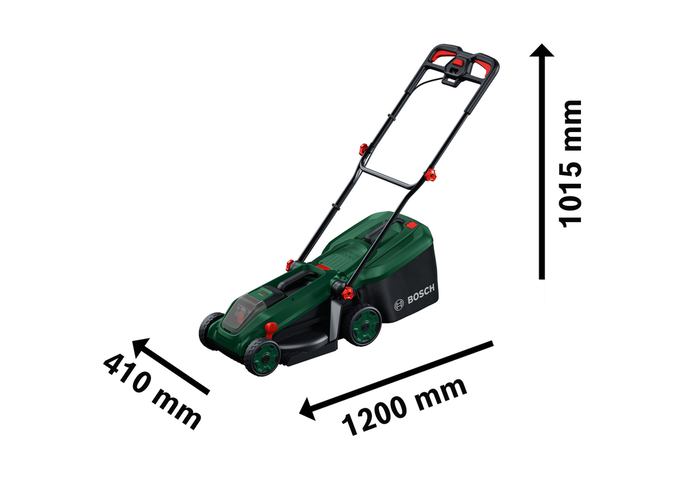 Bosch Akku Rotak 3-i-1- gressklipper 18 V 5,0 Ah
